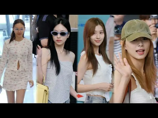 240719 TWICE_ _  Airport Depart Fancam by 스피넬 * Do not edit, do not re-upload.