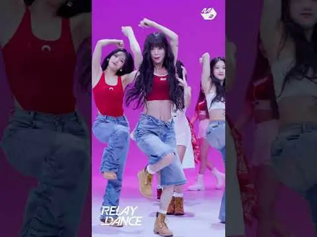Red goes well with fromis_9_ Lee Chae Young _ |Relay Dance More from #M2? ：D Fac