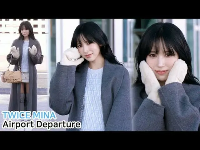 250224 TWICE_ _  MINA Airport Depart Fancam by 스피넬 * Do not edit or re-upload #T