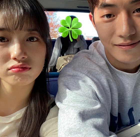 Suzy (former Miss A), photo with Nam Joo Hyuk, who co-starred in "Startup"