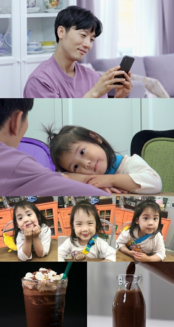 Actor Ki Tae Yeon, making chocolate milk for her daughter = "convenience store restaurant"