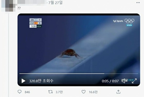 Cockroaches appear at the Olympic venue? "Moving black object" appeared in broadcast ... Korean internet user "Worst Olympics"