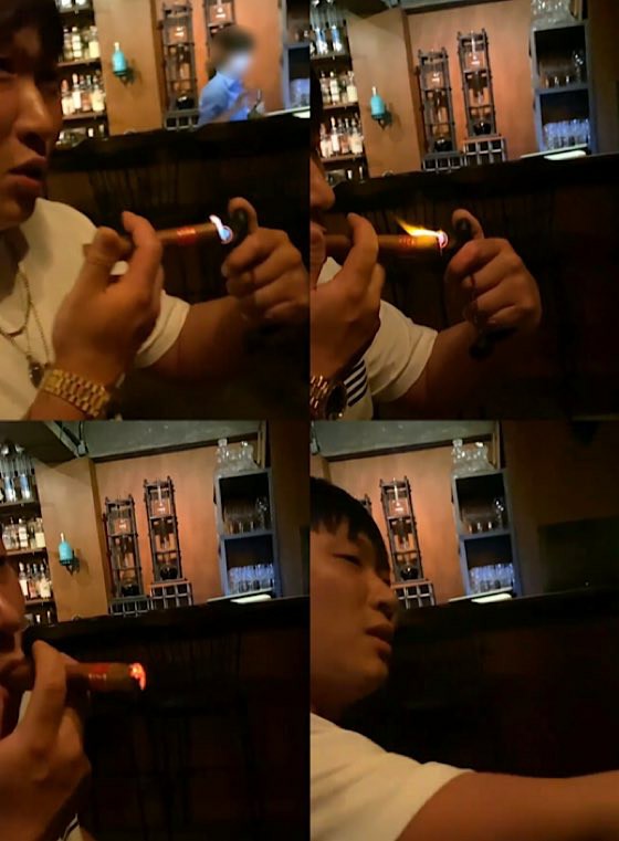 rapper Swings, smoking video "Oh XX" on SNS Why cursing? ... "You lit the other side of the cigar"