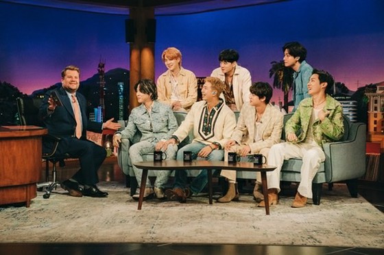 "BTS" US "James Corden Show" performance with Hanok in the background ... wrapping LA from Seoul
