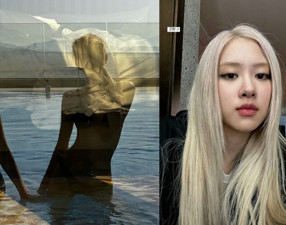 "BLACKPINK" Rose reveals her back silhouette... her rest time in the pool.