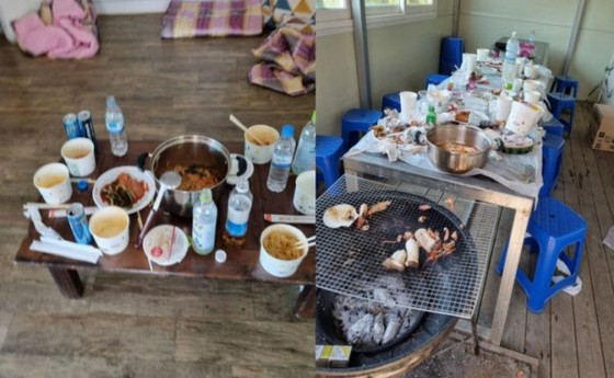 Internet users are surprised at the "worst manners" of 7 people in a Korean pension ... "Excretion on the bed, vomiting on futon"