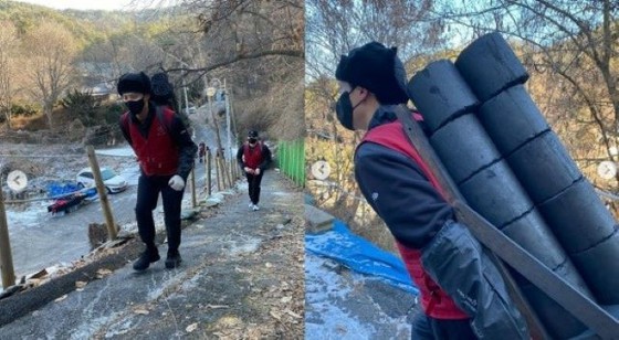 'Angel-like' actor Park BoGum, volunteers to deliver a warm winter... Singer Sean 'carries 15 pieces at once'