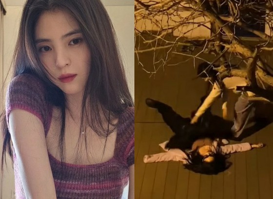 Actress Han Seo Hee lies on the side of the road on this cold day... ``I will never drink again''