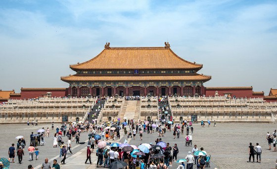 Men arrested for climbing ruins at Yuanmingyuan Ruins Park in Beijing, China