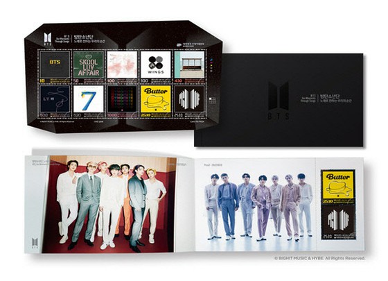 BTS debut 10th anniversary stamps issued, also sold to overseas fans = Korea