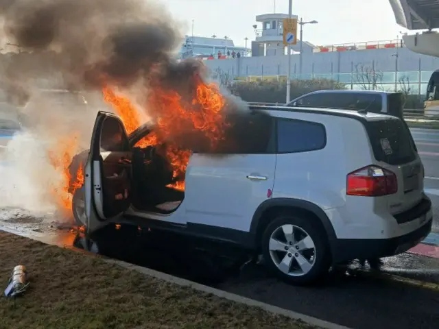 Two vehicle fires break out at Incheon Airport, no casualties