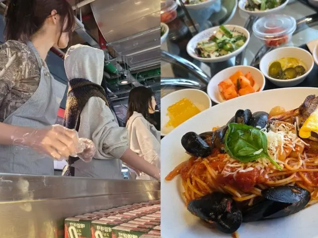 To celebrate the huge success of "LE SSERAFIM" and "SPAGHETTI," HYBE held a food delivery event at the company cafeteria... "Infinite gratitude"