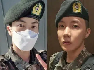 "BTS" JIN & J-HOPE, mid-autumn celebration greetings from the military... "Have a fun mid-autumn celebration"