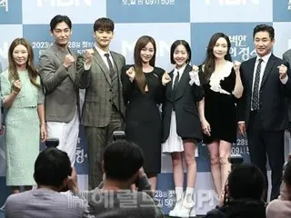 [Photo] Actors SungHoon & Jung YooMin attend the production presentation of MBN's new TV series "The Perfect Marriage Model"