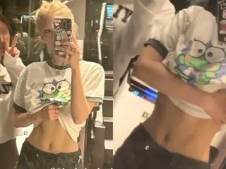Singer Somi is serious about her abs... A perfect self-care idol