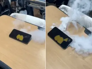 iPhone in pocket swells and smoke erupts, students evacuate classroom = South Korea