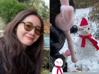 Actress Choi Ji Woo reveals the snowman she made with her daughter...The cute mother and daughter are soothing