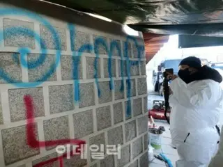 Graffiti on Gyeongbokgung Palace in Seoul, South Korea: Heavy price paid by teenage boys