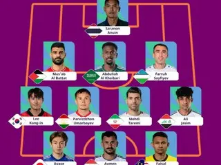 'Fantasy Free Kick' Lee Kang-in selected for the best eleven for Round 3 of the tournament...The only member of the Korean national team to play in the tournament for the second time [Asia Cup of Soccer]