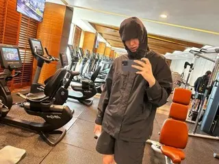 Actor Lee Min Ho, did he exhaust his energy cycling at the gym? Korean style super handsome guy who looks cool even when he's having fun