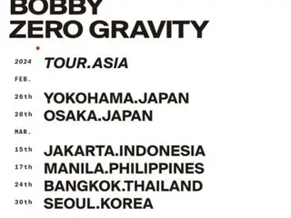 "iKON" BOBBY releases poster for 2024 Asia tour...Starting from Yokohama on February 26th