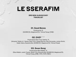 "LE SSERAFIM", 3rd mini album "EASY" track list released! All members participate in song work
