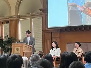 Actor Ryu Su Young, who is serious about cooking, takes to the podium at Stanford University in the US... What's the reason?