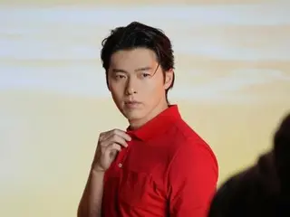 Actor HyunBin looks great in red...he's become even more handsome since becoming a father