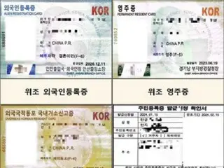 Nine Chinese nationals arrested and indicted for attempting to travel within South Korea with fake IDs