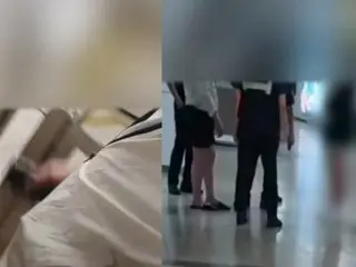 "Wait a minute" while talking to his girlfriend... A man secretly took pictures up another woman's skirt = South Korea