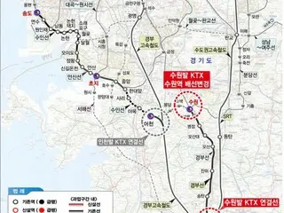 "KTX" from Suwon Station to open in 2025, significantly reducing travel times to Busan, Gwangju and Mokpo (South Korea)