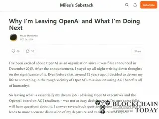 OpenAI: Head of AGI preparation team resigns… "department disbanded"