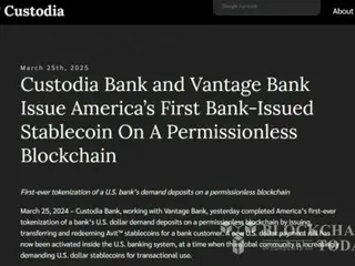 Custody Vantage launches first 'bank-issued stablecoin'