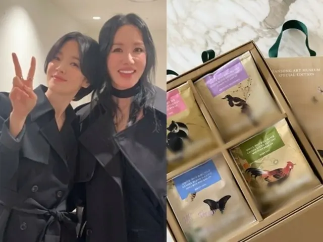 Song Hye Kyo supports a sister brand launched by her best friend Um Jung Hwa... are these two beauties close?