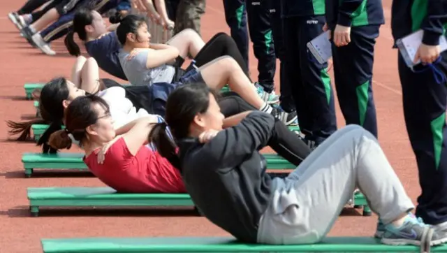 国内のある大学でROTC（予備役将校訓練課程）候補生選抜選考の体力検定を実施している様子（記事と写真は無関係）