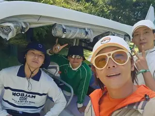 FTISLAND's HONG-KI had fun playing golf with CNBLUE's Minhyuk and Jungshin... "The weather was nice and the members were nice, so it was a fun day."