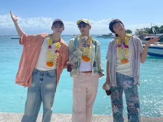 2PM's "Afternoon Three" Wooyoung, Nichkhun, and Jun. K greet fans after finishing their Bali trip YouTube content... "Thank you for your love"