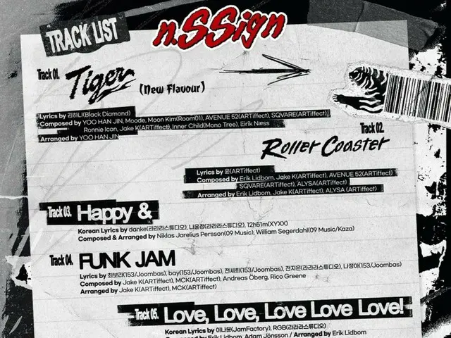 n.SSign releases tracklist for repackage album "Tiger"... teaser for musical transformation