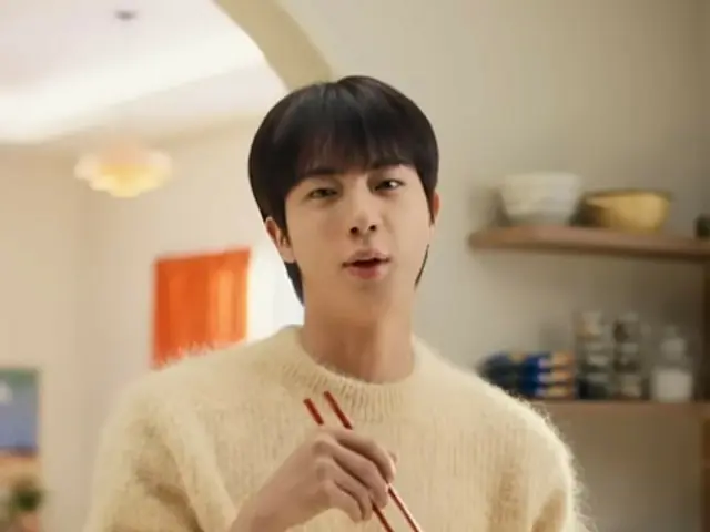 "BTS" JIN, "The first ramen I got when I joined the military as a trainee was Jin Ramen, and it was really delicious" (video included)