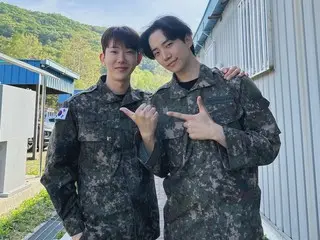 2AM's Jo Kwon and 2PM's Junho attend military training together... Unchanging friendship