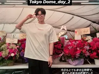 "TVXQ" Yunho (U-KNOW), snapped after the second day of the Tokyo Dome performance... "You were like a real flower garden"