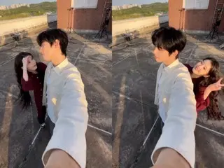 IU and EUN WOO (ASTRO) look great together... They're seen playing around together (video included)