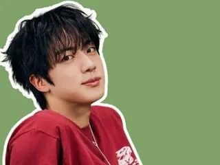 "BTS" JIN, natural and cute with messy hairstyle