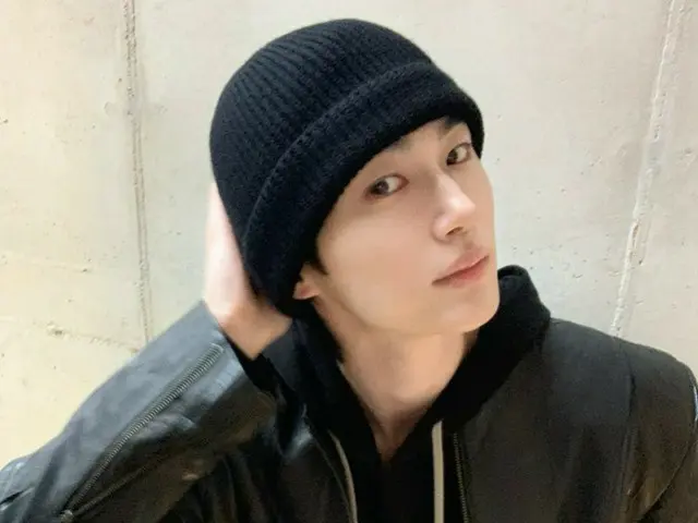 Actor Byeon WooSeok wearing a black knit cap New Post